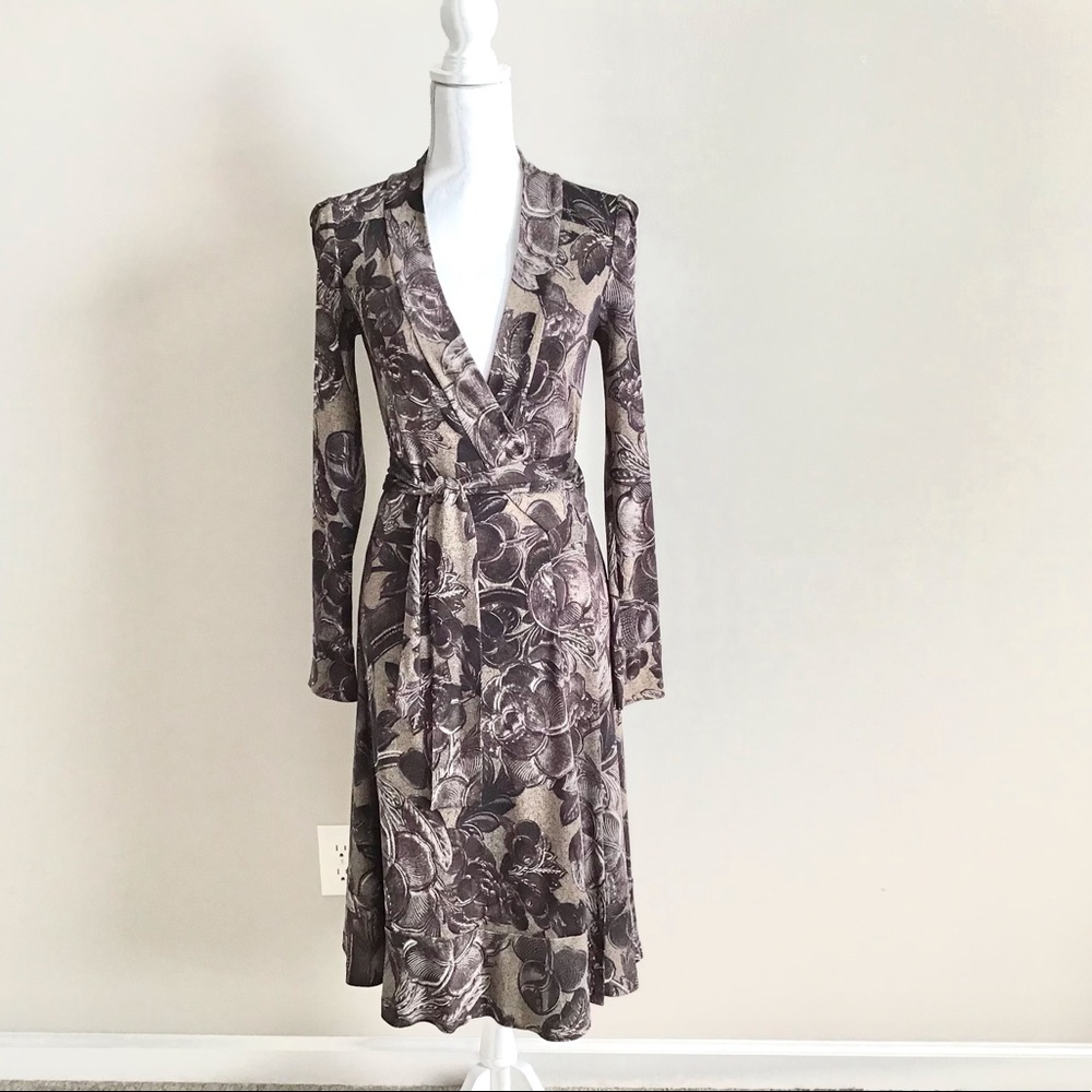 Rare Early 2000s Vintage Silk Wrap Dress ASO Lorelai Gilmore in Gilmore Girls - Picture 6 of 16